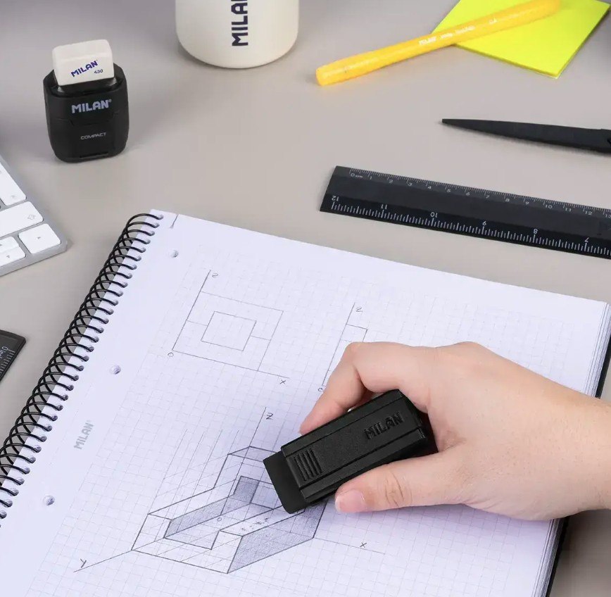 Gumka Office Shadow 320 czarna w etui CPMDW1320 Milan